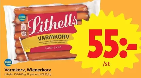 Lithells - Varmkorv, Wienerkorv