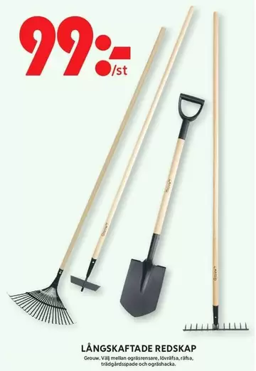 Långskaftade redskap