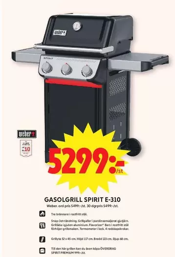 Weber - GASOLGRILL SPIRIT E-310