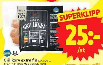 Extra - Grillkorv extra fin
