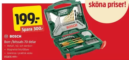 Bosch - Borrr/bitssats 70 delar
