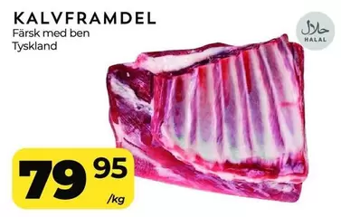 KALVFRAMDEL Färsk med ben