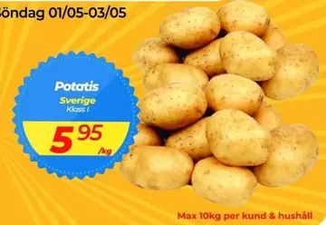 Potatis Sverige Klass 1