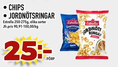 Estrella - CHIPS JORDNÖTSRINGAR