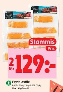 Fryst laxfilé