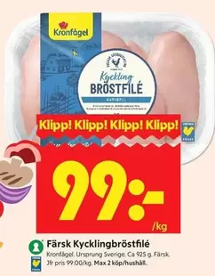 Kronfågel - Färsk Kycklingbröstfilé