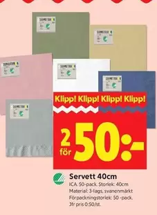 Servett 40cm