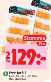 Fryst laxfilé