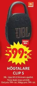JBL - HÖGTALARE CLIP 5