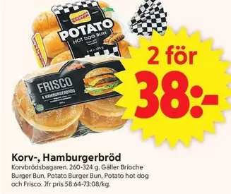 Frisco - Korv-, Hamburgerbröd