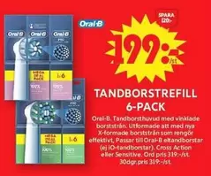 Oral B - Tandborstfyll 6-pack