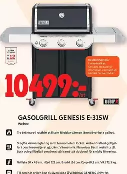 Weber - GASOLGRILL GENESIS E-315W