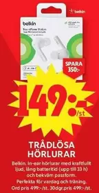 Belkin - Trådlösa hörlurar
