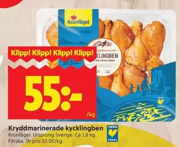 Kronfågel - Kryddmarinerade kycklingben
