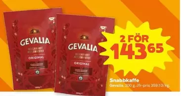 gevalia - Snabba kaffe