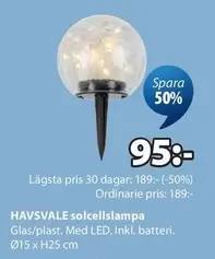 HAVSVALE solcellslampa