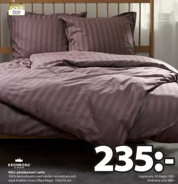 NELL påslakanset i satin