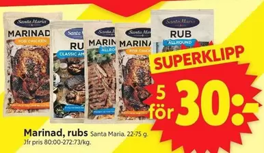 Santa Maria - Marinad, rubs