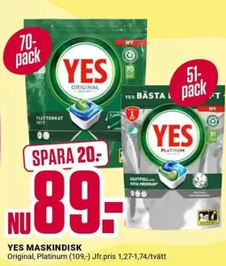 Yes - MASKINDIISK Original, Platinum