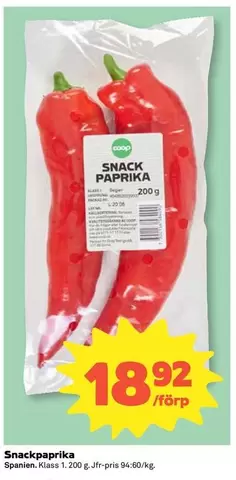 Coop - Snack Paprika