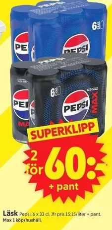 Pepsi -  6 x 33 cl