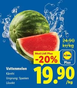 Vattenmelon Kärnfri
