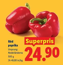 Röd paprika