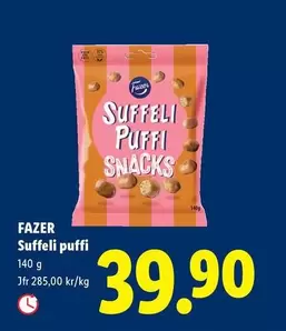 Fazer - Suffeli puffi snacks