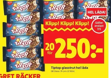 GB Glace - Tiptop glasstrut hel låda