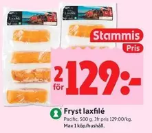 Fryst laxfilé