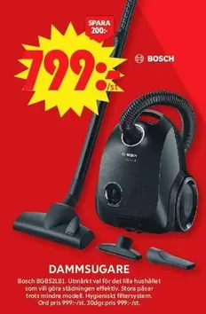 Bosch - DAMMSUGARE BGS82SLBL