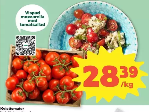 Coop - Vispad mozzarella med tomatsallad