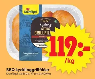 Kronfågel - kycklinggrillfiléer