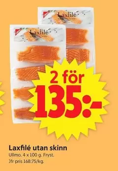 Ullmo - Laxfilé utan skinn