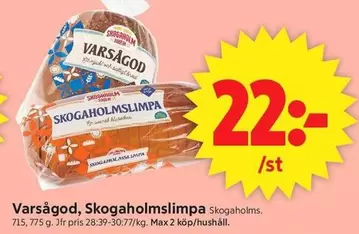 Skogaholm - Vårsågod, Skogholmslimpa