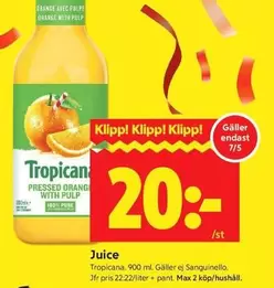 tropicana - Pressed Orange With Pulp