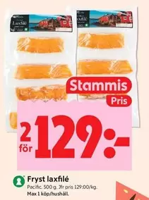 Fryst laxfilé