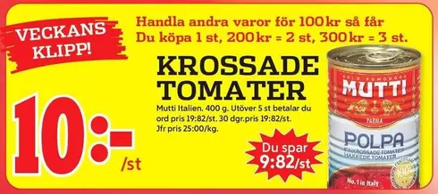 Mutti - KROSSADE TOMATER