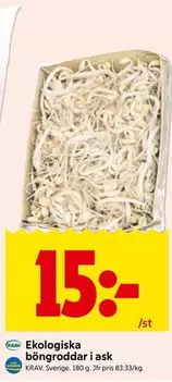 Ekologiska bönngroddar i ask