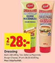 kavli - Amerikansk Dressing Gurk Majonnäs / Original