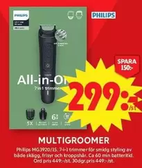 philips - Multigroomer 7-in-1 trimmer MG3920/15