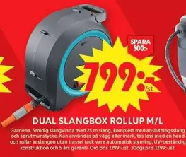 Gardena - DUAL SLANGBOX ROLLUP M/L
