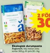 Änglamark - Ekologisk durumpasta Fusilli