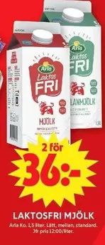 Arla - LAKTOFRI MJÖLK