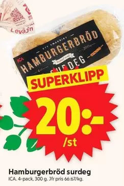 HAMBURGERBRÖD SURDEG