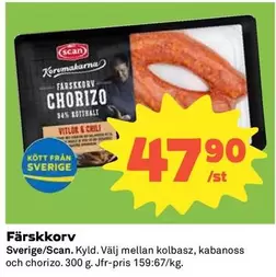 Scan - Färsckkorv CHORIZO