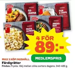 Findus - Färdigrätter