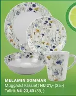 Melamin Sommar Mug/skål/assiett