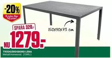 TRDGARDSBORD LENA