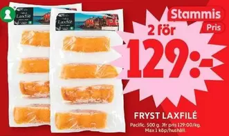 Fryst laxfilé